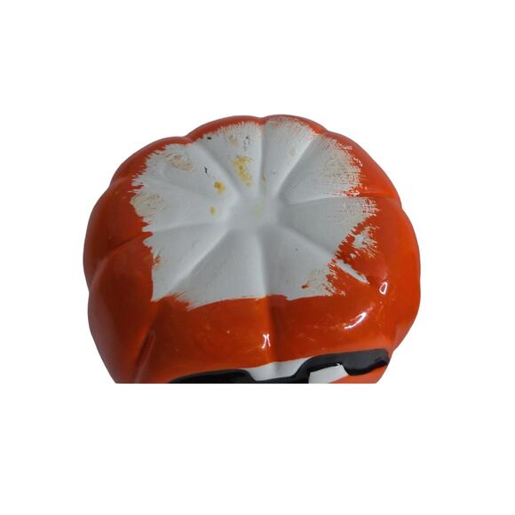 Vintage Pumpkin Halloween Ceramic Candy Trinket Bowl Set of 2 - Picture 4 of 6